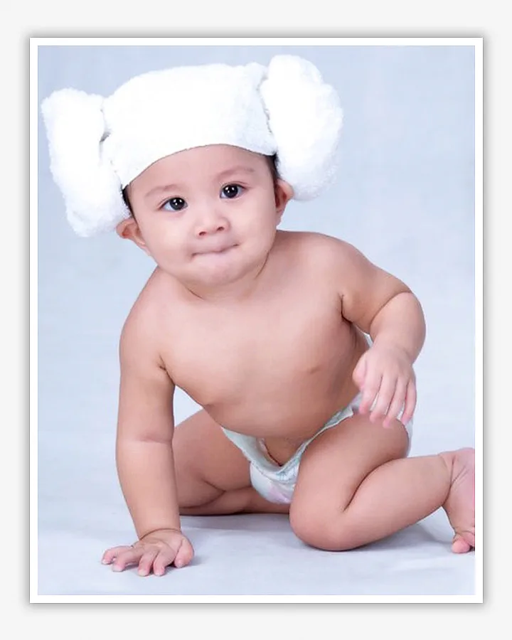 專業兒童攝影-羊角帽-男寶寶照片