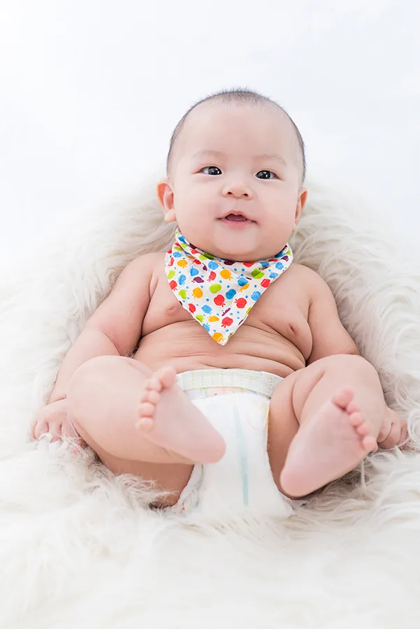 寶寶攝影-可愛的寶寶-男-4M-尿布照