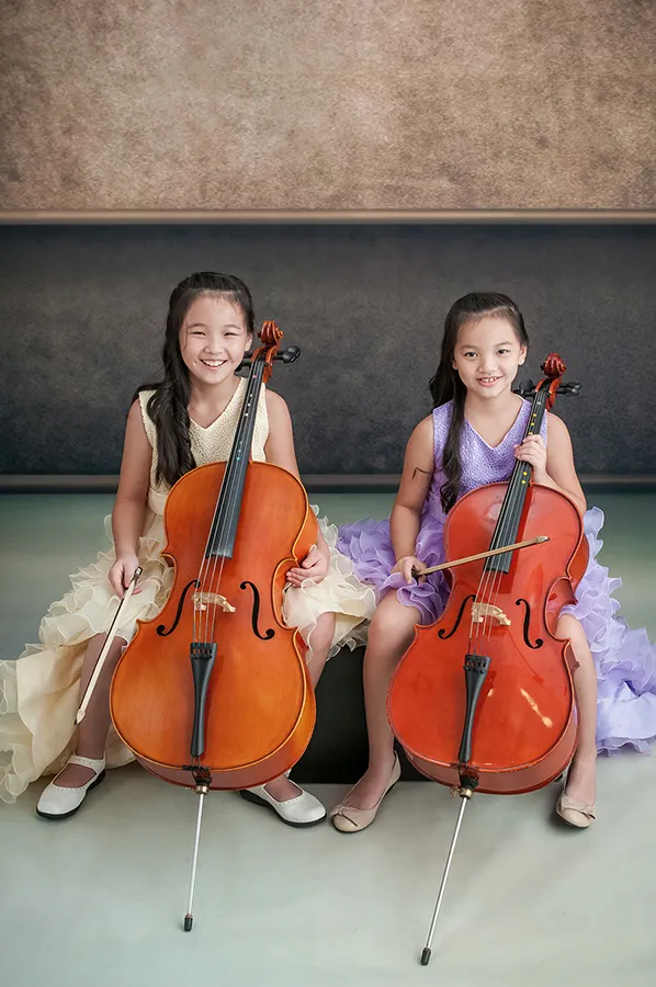 兒童寫真-大提琴-姐妹合照