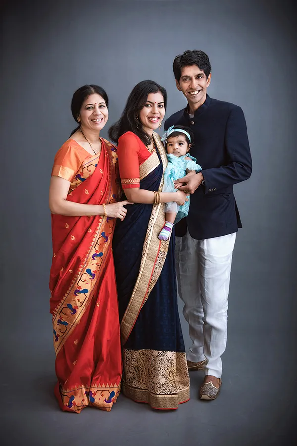 禮服全家福照-棚拍-印度-小家庭全家福