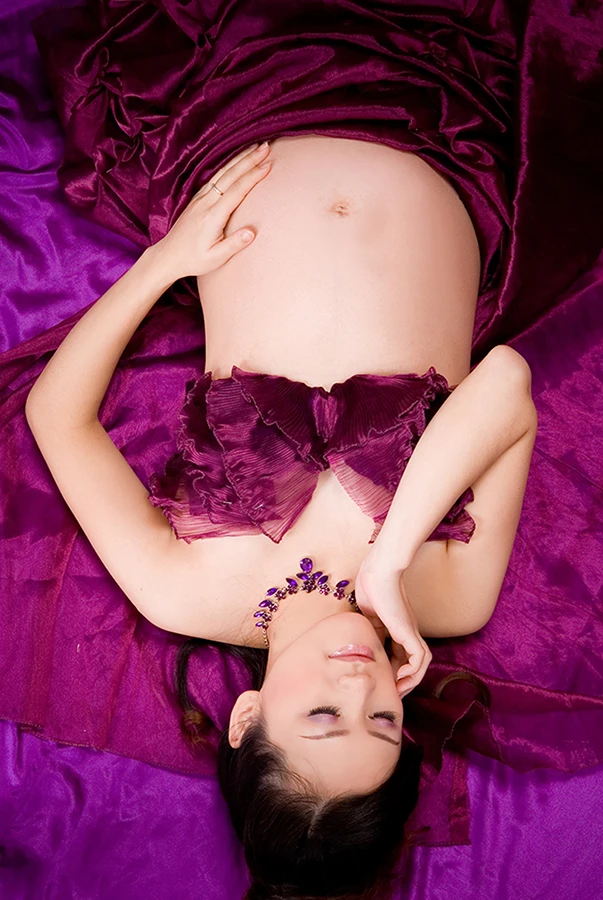 台北孕婦寫真價格-紫色造型服