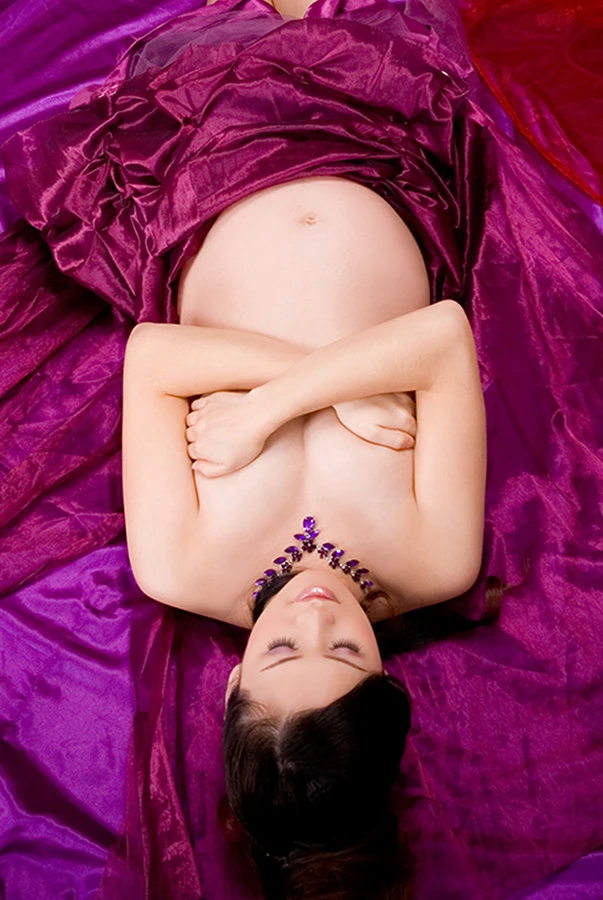 台北孕婦寫真價格-紫色造型服