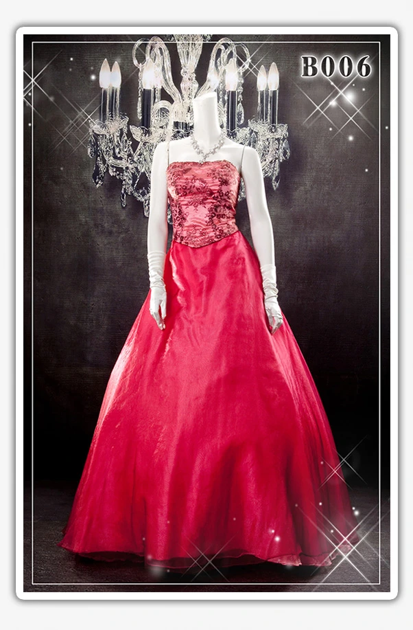 訂婚禮服,紅色,公主風晚禮服