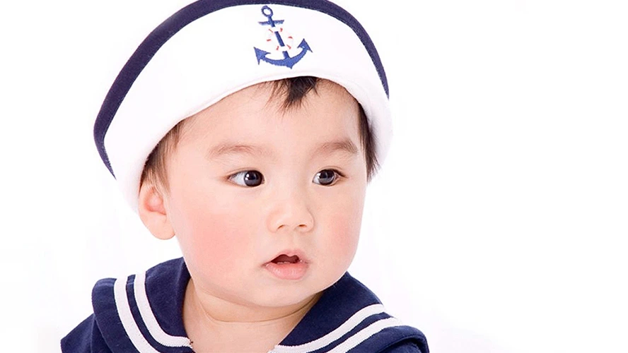 可愛寶寶照片-1歲男生-穿海軍裝