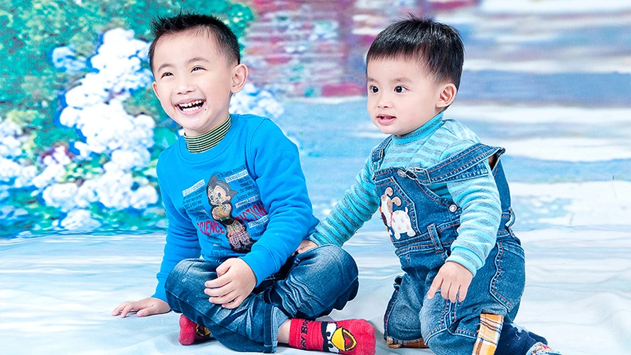 棚拍-4歲和2歲-兄弟-寶寶攝影